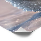 Amber & Frosty Fire and Ice Penguin Poster (Ecke)