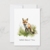 Amber Gaze: Meadow Fox, benutzerdefiniert Dankeskarte (Vorderseite)