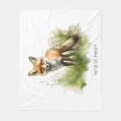Amber Gaze: Meadow Fox, benutzerdefiniert Fleecedecke (Vorderseite)