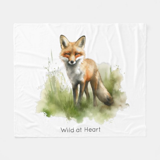 Amber Gaze: Meadow Fox, benutzerdefiniert Fleecedecke (Vorderseite (Horizontal))