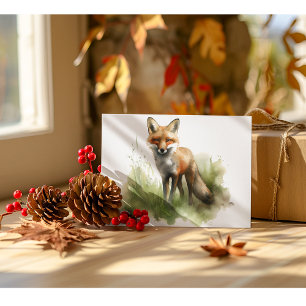 Amber Gaze: Meadow Fox, benutzerdefiniert Postkarte