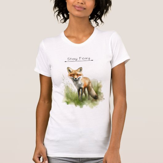 Amber Gaze: Meadow Fox, benutzerdefiniert T-Shirt (Vorderseite)