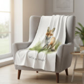 Amber Gaze: Meadow Fox, individuell Fleecedecke