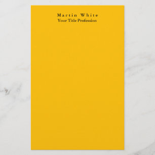 Amber gelb Schlicht Elegante Beruflich Moderne Briefpapier