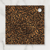 Amber Gemstone und iridesziertes Leopardenmuster Geschenkanhänger (Rückseite)