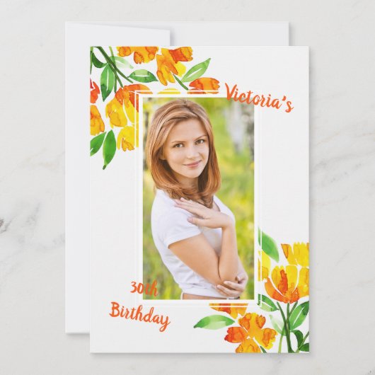 Amber Glory Foto Einladung (Vorderseite)