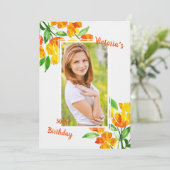 Amber Glory Foto Einladung (Stehend Vorderseite)