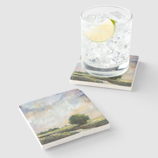 Amber Glow II Steinuntersetzer (Seitenansicht)