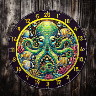 Amber Glow Octopus Dartboard Dartscheibe