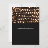 Amber Glow String Lights Probe Dinner Card Einladung (Rückseite)