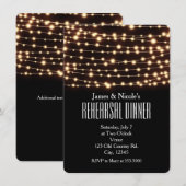 Amber Glow String Lights Probe Dinner Card Einladung (Vorne/Hinten)
