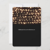 Amber Glow String Lights Probe Dinner Card Einladung (Rückseite)