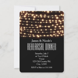 Amber Glow String Lights Probe Dinner Card Einladung