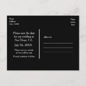 Amber Glow String Lights Rett Datum Postkarte (Rückseite)