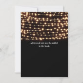 Amber Glow String Lights Save the Date Card (Rückseite)
