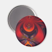 Amber Goddess - Orange und Gold Passion Magnet (Vorderseite/Rückseite)