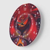 Amber Goddess - Red and Gold Delight Große Wanduhr (Winkel)