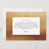 Amber Gold Crystals Foto Abschluss Dankeskarte (Rückseite)