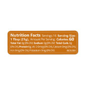 Amber Gold Honey Nutrition Fakten 2023 (Vorne)