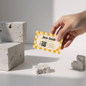 Amber Groovy Editable Business Card für Studio Visitenkarte