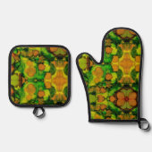 Amber Grove Ofenhandschuh & Topflappen-Set (Vorderseite)