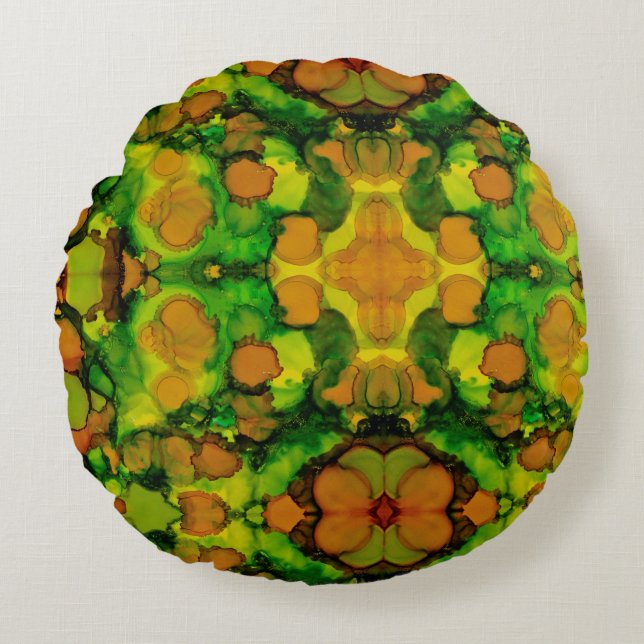 Amber Grove Rundes Kissen (Vorderseite)