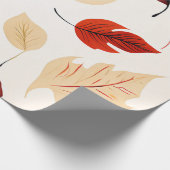 Amber Grove: Rustikale Blätter aus dem Herbst Geschenkpapier (Ecke)