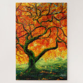 Amber/Herbst Herbstlaube verdreht Baum/Moos 2 Puzzle (Vertikal)