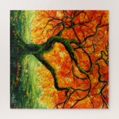 Amber/Herbst Herbstlaube verdreht Baum/Moos 2 Puzzle (Horizontal)