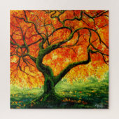 Amber/Herbst Herbstlaube verdreht Baum/Moos 2 Puzzle (Vertikal)