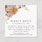 AMBER Herbst Pumpkin Herbst QR Code UAWG Square Ca Quadratische Visitenkarte (Vorderseite)