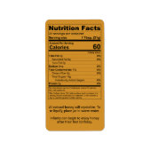 Amber Honey Nutrition Information Adressaufkleber (Vorne)