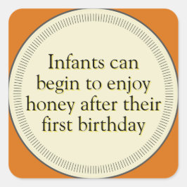 Amber Honey Säugling Warnkleber Runder Aufkleber