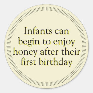 Amber Honey Säugling Warnkleber Runder Aufkleber
