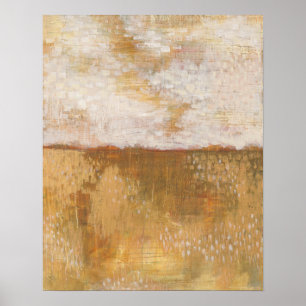 Amber Horizon Abstrakt Print   Melissa Averinos Poster