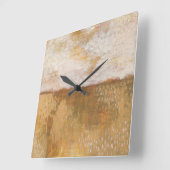 Amber Horizon Abstrakt Print | Melissa Averinos Quadratische Wanduhr (Winkel)