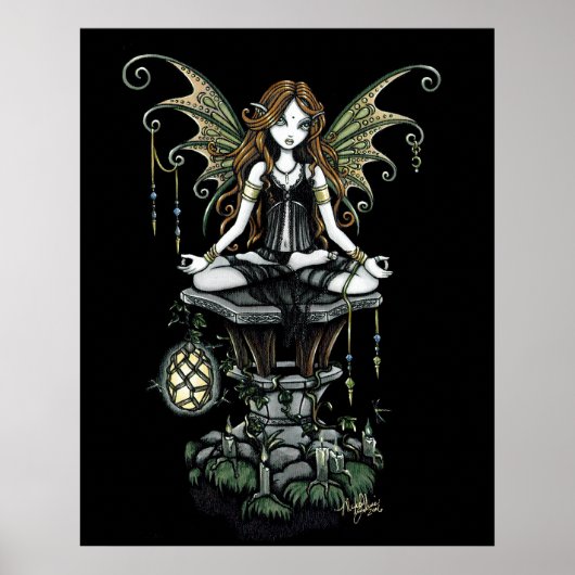 "Amber" Lotus Nature Fairy Poster (Vorne)