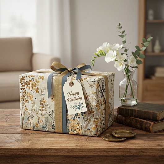 Amber Meadow Blumengeschenkpapier Geschenkpapier