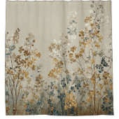 Amber meadow floral duschvorhang (Vorderseite)
