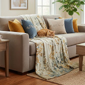 Amber meadow floral fleecedecke