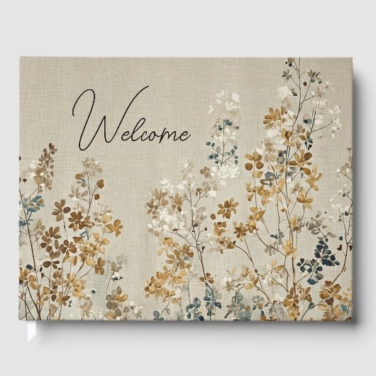 Amber meadow floral gästebuch (Vorderseite)