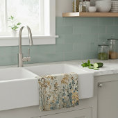 Amber meadow floral geschirrtuch