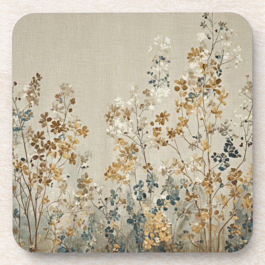 Amber meadow floral getränkeuntersetzer (Vorderseite)