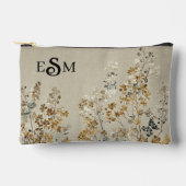 Amber meadow floral monogram zubehörtasche (Vorderseite)