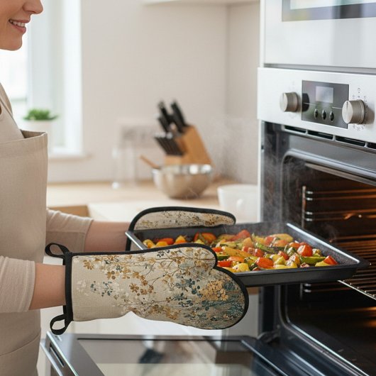 Amber meadow floral ofenhandschuh & Topflappen-Set