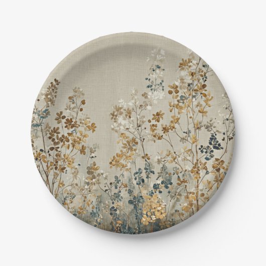 Amber meadow floral pappteller (Vorderseite)