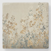 Amber meadow floral steinuntersetzer (Vorderseite)