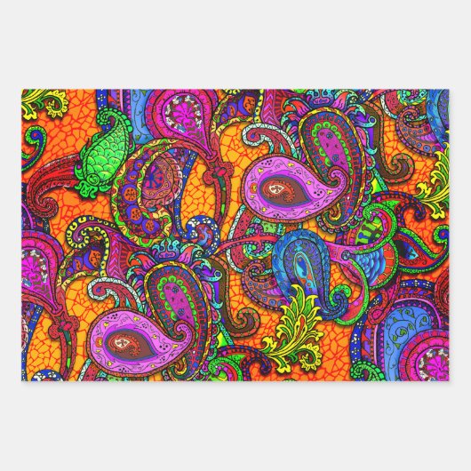 Amber Melange Paisley Guitar Set Wrapping Paper Sh Geschenkpapier Set (Vorderseite 2)
