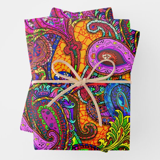 Amber Melange Paisley Guitar Set Wrapping Paper Sh Geschenkpapier Set (Beispiel)