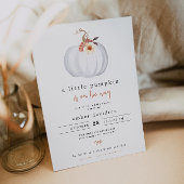 AMBER Moderne Rustikale Kleine Pumpkin Baby Dusche Einladung